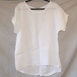 Bellambia || Women's White Linen Shirt || Size L